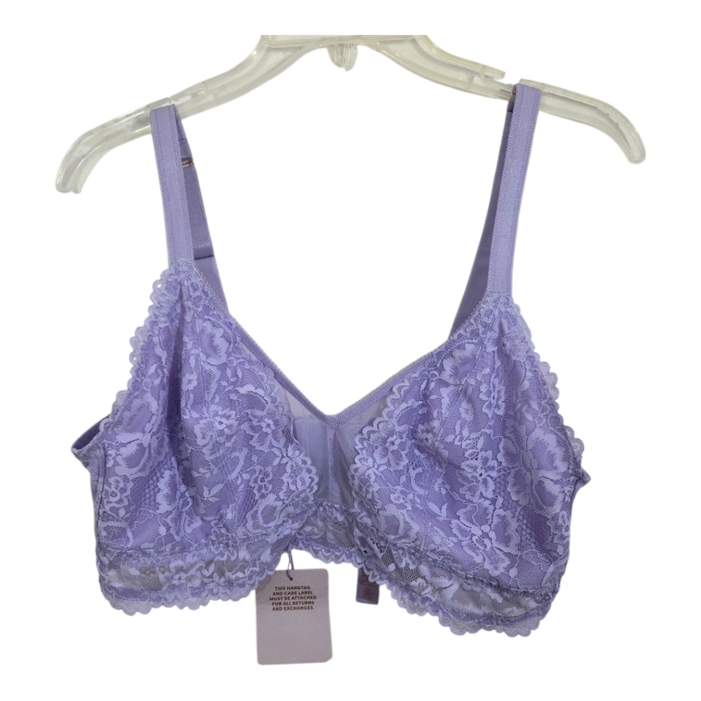 NWT Savage x Fenty by Rihanna Bralette Lace Purple Lavender 2X Wire Free